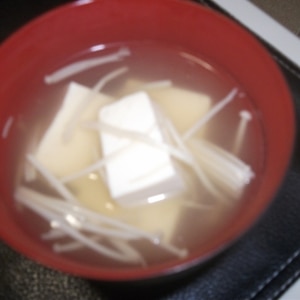 えのきと豆腐の中華スープ